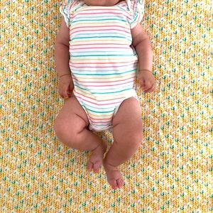 Adorable rainbow stripe one piece Gap romper